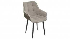 Стул «Шато» (конус Т2) Черный муар, Велюр DREAM Beige (бежевый) в Советском - sovetskij.mebel-tymen.ru | фото