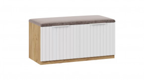 Тумба для обуви «Хилтон» Исп.2.2 Дуб Крафт золотой, Белый матовый в Советском - sovetskij.mebel-tymen.ru | фото