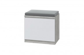 Тумба Лори с мягким элементом, дуб серый/белый в Советском - sovetskij.mebel-tymen.ru | фото