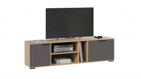 Тумба под ТВ «Хилтон» Дуб Крафт золотой, Графит матовый в Советском - sovetskij.mebel-tymen.ru | фото