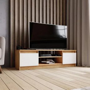 Тумба под ТВ ТВМ-3 (ш1400*г360*в400мм), ЛДСП Дуб крафт золотой /ЛДСП Белый в Советском - sovetskij.mebel-tymen.ru | фото