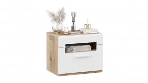 Тумба прикроватная «Фьюжн» Дуб Делано, Белый глянец в Советском - sovetskij.mebel-tymen.ru | фото