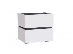 Тумба прикроватная  МС Аркон Белый/Бетон Темный в Советском - sovetskij.mebel-tymen.ru | фото