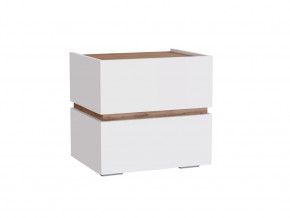 Тумба прикроватная  МС Аркон Белый/Дуб Вотан в Советском - sovetskij.mebel-tymen.ru | фото