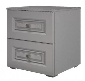 Тумба прикроватная Олимп 2 ящика Серый шифер/Антрацит в Советском - sovetskij.mebel-tymen.ru | фото
