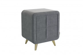 Тумба прикроватная Софи 2 графит (велюр) в Советском - sovetskij.mebel-tymen.ru | фото