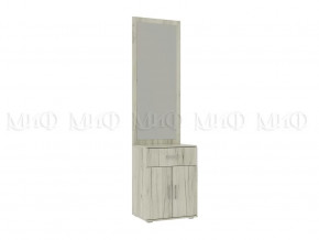 Тумба с зеркалом (600) Ева NEW Дуб Крафт Белый в Советском - sovetskij.mebel-tymen.ru | фото