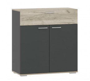 Тумба Санти НМ 013.77 Антрацит/Дуб Крафт Серый в Советском - sovetskij.mebel-tymen.ru | фото