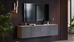 Тумба ТВ Танго Дуб крафт золотой/Холст вулкан в Советском - sovetskij.mebel-tymen.ru | фото