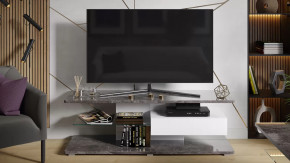 Тумба ТВ тип 1 «Diamond» Белый/Ателье темный глянец в Советском - sovetskij.mebel-tymen.ru | фото