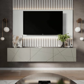 Тумба ТВМ-10 (без опор) (ш2000*г384*в400мм) ЛДСП Графит/ЛДСП Панакота в Советском - sovetskij.mebel-tymen.ru | фото