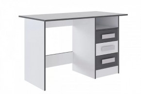 ТЭББИ Стол письменный (ш1232*г600*в750мм), Белый/Белый-Графит серый в Советском - sovetskij.mebel-tymen.ru | фото