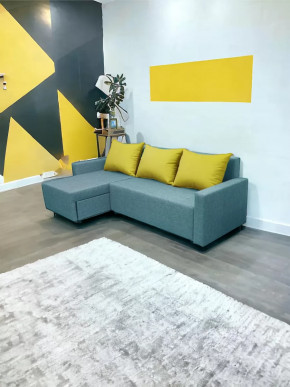 Угловой диван Шерри Савана плюс Лагун /Подушки Heo Эппл в Советском - sovetskij.mebel-tymen.ru | фото