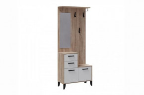 ВИТРА Центральная секция (ш800*г340*в2000мм), ЛДСП Дуб сонома/ ЛДСП Белый в Советском - sovetskij.mebel-tymen.ru | фото