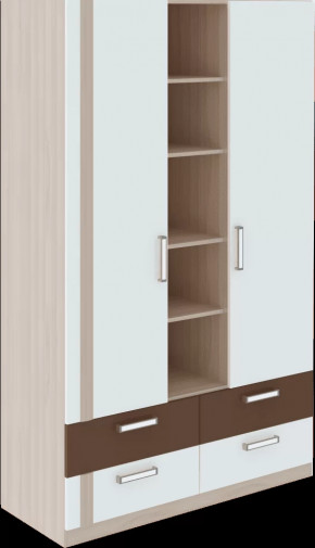 Волкер подростковая М02 Шкаф трехсекционный в Советском - sovetskij.mebel-tymen.ru | фото
