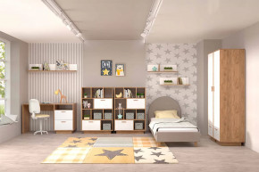 ЭГО Детская №БГ-1, дуб крафт золотой/белый глянец  Диал в Советском - sovetskij.mebel-tymen.ru | фото