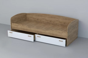 ЭГО Кровать (арт.016) Дуб крафт/Белый глянец Диал в Советском - sovetskij.mebel-tymen.ru | фото