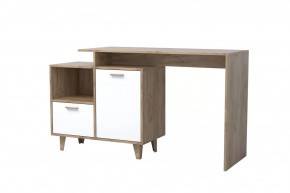 ЭГО Ст-2 Стол письменный, дуб крафт золотой/белый глянец Диал в Советском - sovetskij.mebel-tymen.ru | фото